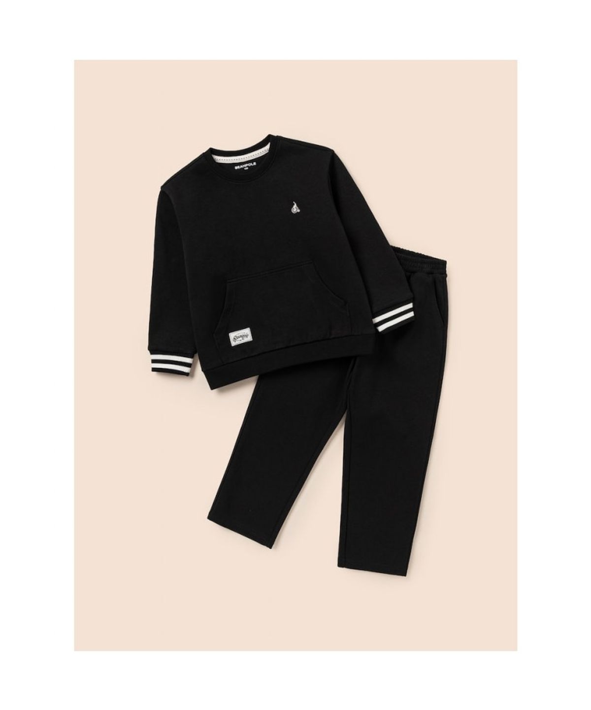 빈폴 키즈(BEANPOLE KIDS) 캥거루포켓 스웨트 셔츠 상하세트  블랙 (BI6141U115) (BI6141U115)