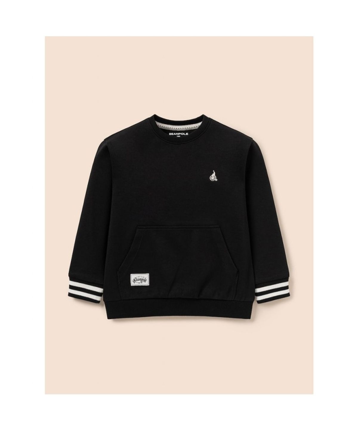 빈폴 키즈(BEANPOLE KIDS) 캥거루포켓 스웨트 셔츠 상하세트  블랙 (BI6141U115) (BI6141U115)