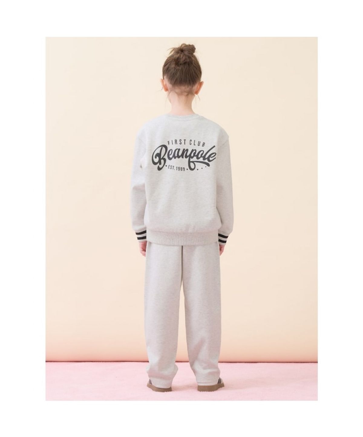 빈폴 키즈(BEANPOLE KIDS) 캥거루포켓 스웨트 셔츠 상하세트  베이지 (BI6141U11A)