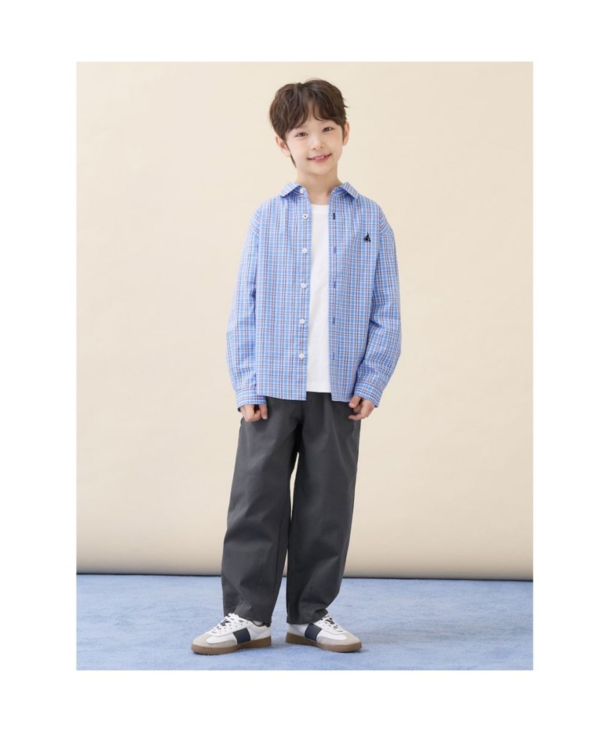 빈폴 키즈(BEANPOLE KIDS) 클래식 체크 셔츠  블루 (BI6164U05P)