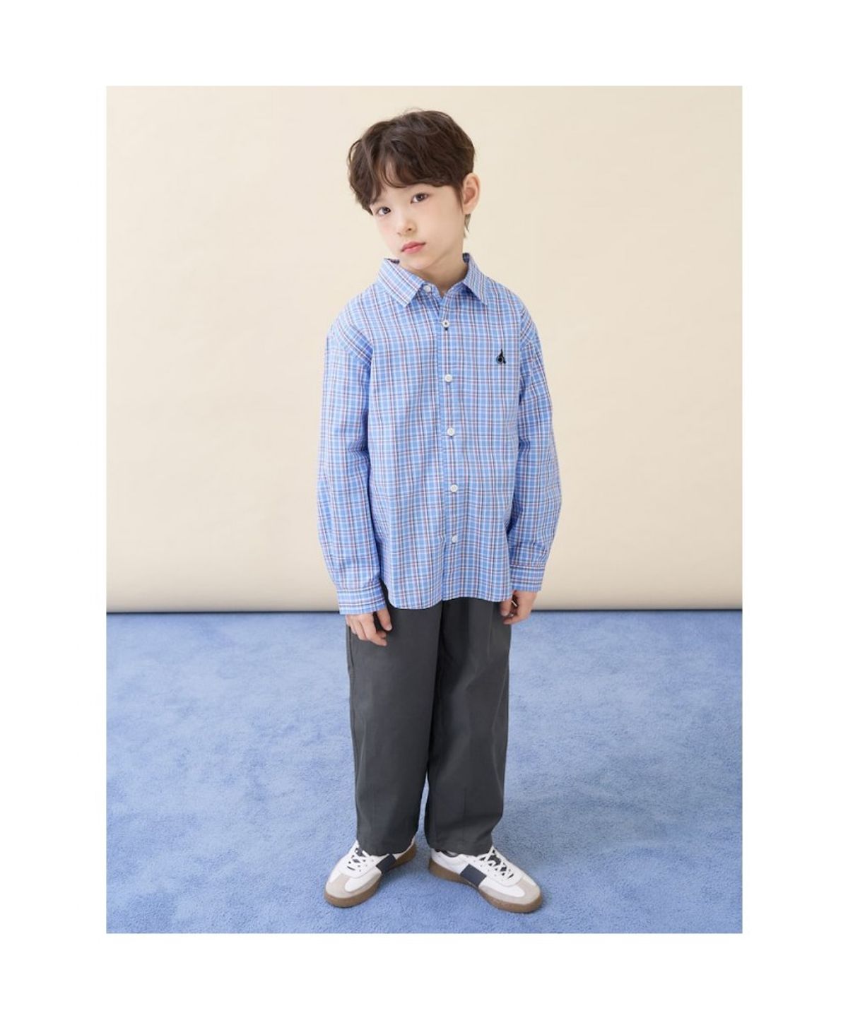 빈폴 키즈(BEANPOLE KIDS) 클래식 체크 셔츠  블루 (BI6164U05P)