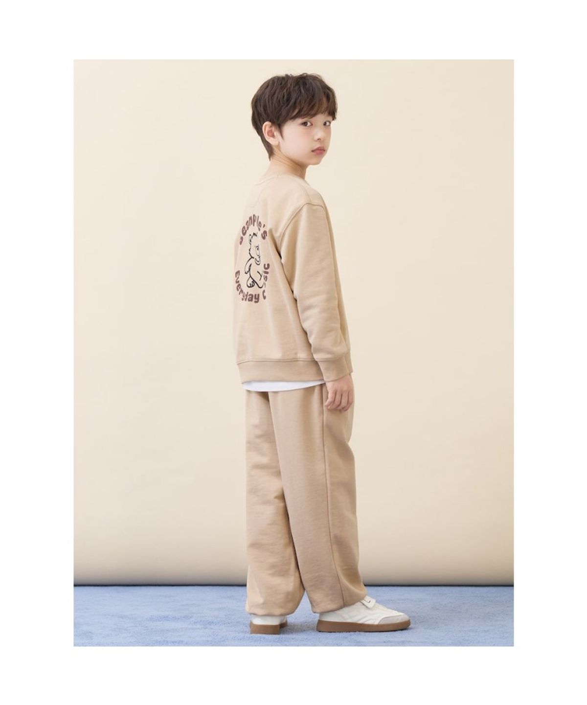 빈폴 키즈(BEANPOLE KIDS) 그래픽 포인트 상하세트  베이지 (BI6141U04A) (BI6141U04A)