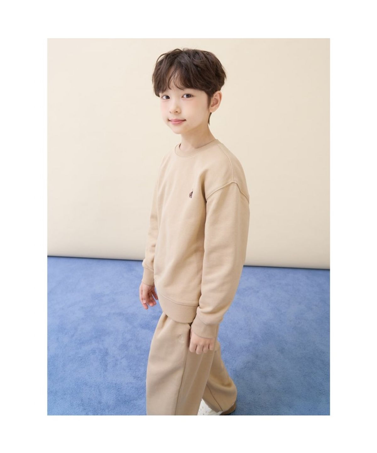 빈폴 키즈(BEANPOLE KIDS) 그래픽 포인트 상하세트  베이지 (BI6141U04A) (BI6141U04A)