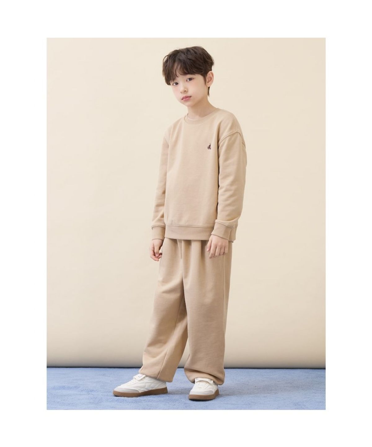 빈폴 키즈(BEANPOLE KIDS) 그래픽 포인트 상하세트  베이지 (BI6141U04A) (BI6141U04A)