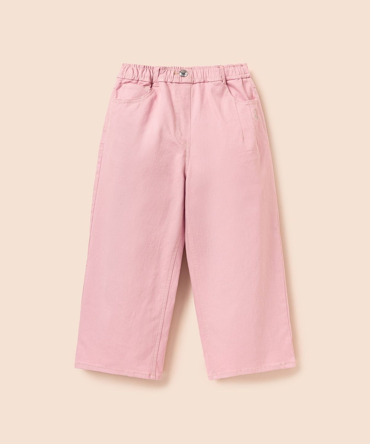 빈폴 키즈(BEANPOLE KIDS) 여아 핑크 세미 와이드 데님 팬츠  라이트 핑크 (BI6121G03Y)