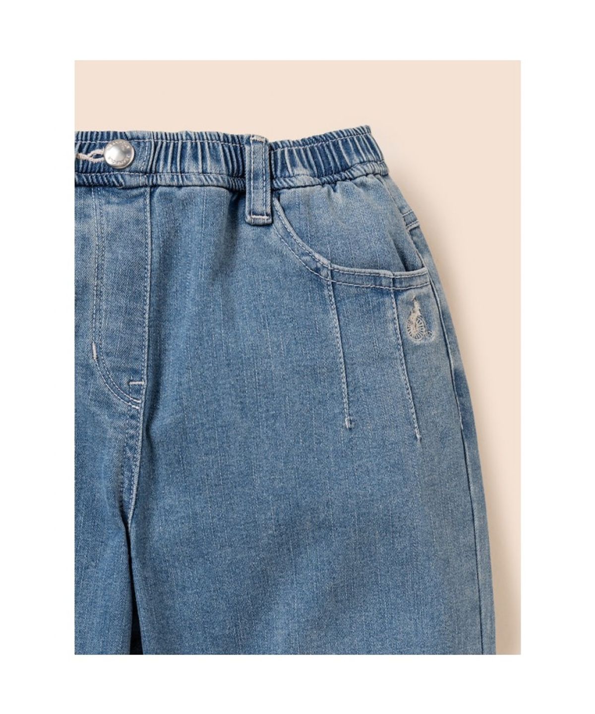 빈폴 키즈(BEANPOLE KIDS) 여아 라이트톤 세미 와이드 데님 팬츠  스카이 블루 (BI6121G02Q) (BI6121G02Q)