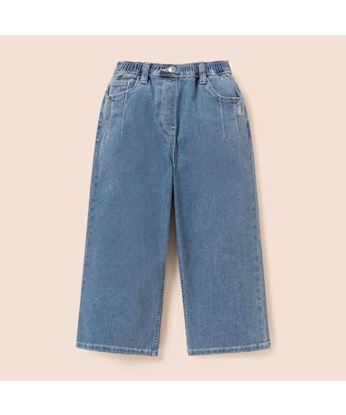 빈폴 키즈(BEANPOLE KIDS) 여아 라이트톤 세미 와이드 데님 팬츠  스카이 블루 (BI6121G02Q) (BI6121G02Q)