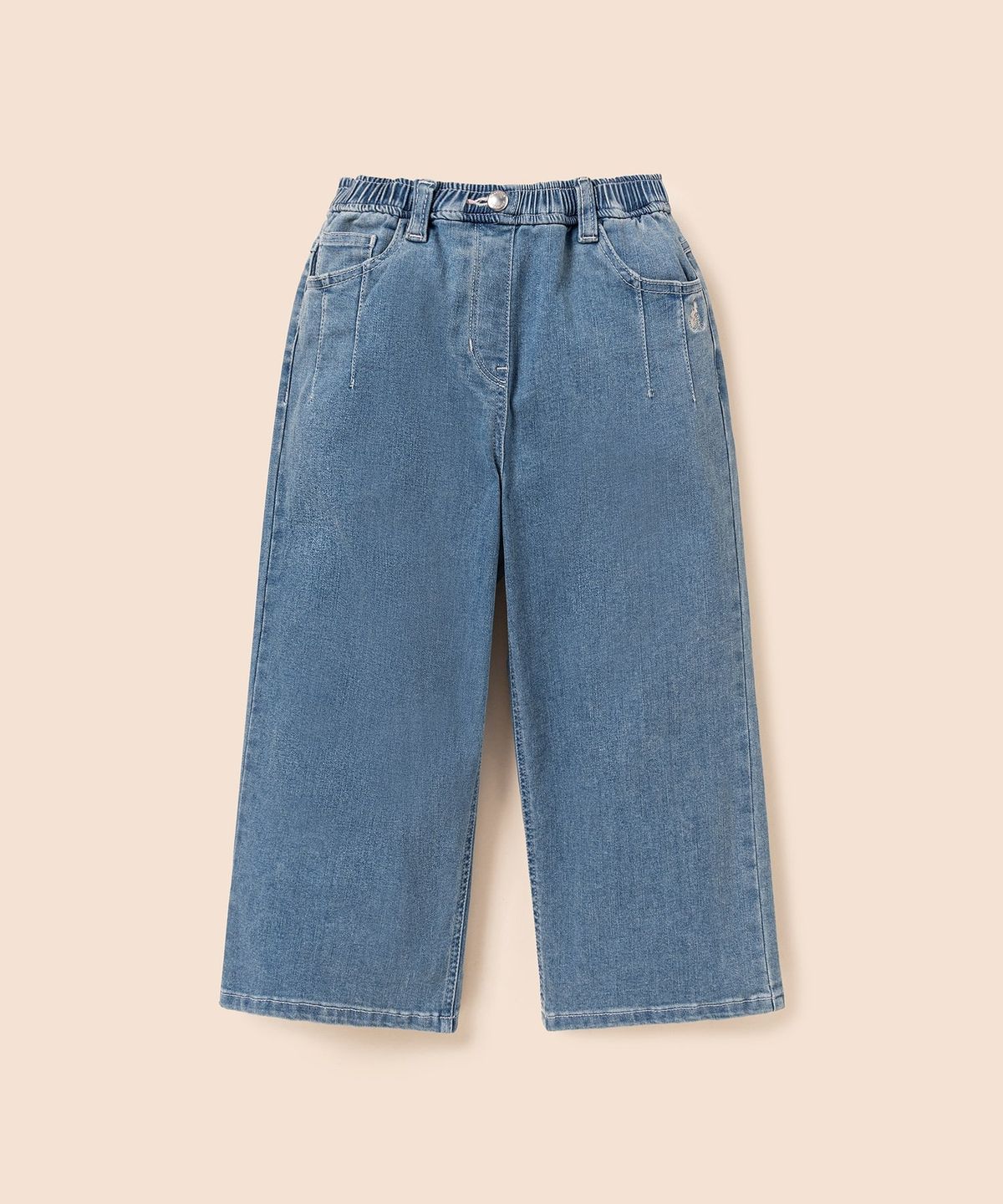 빈폴 키즈(BEANPOLE KIDS) 여아 라이트톤 세미 와이드 데님 팬츠  스카이 블루 (BI6121G02Q) (BI6121G02Q)