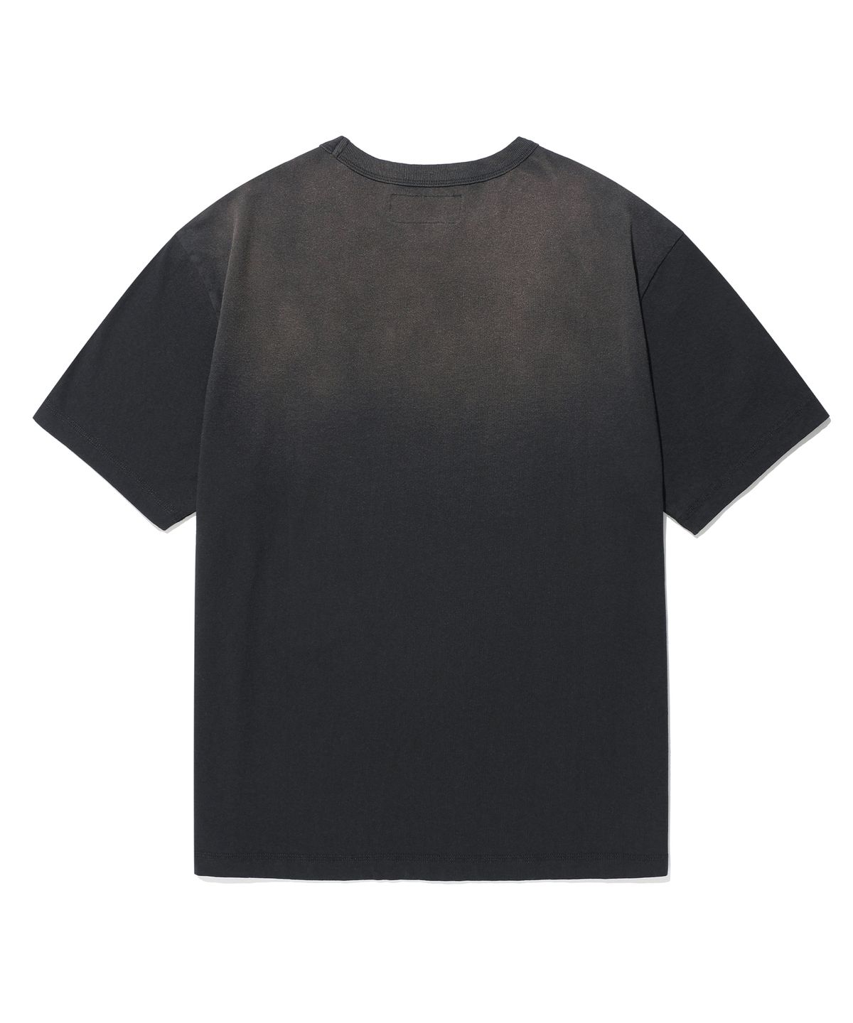 에이카화이트(AECA) ON TRACK EMBROIDERY WASHED HALF SLEEVE TEE-BLACK