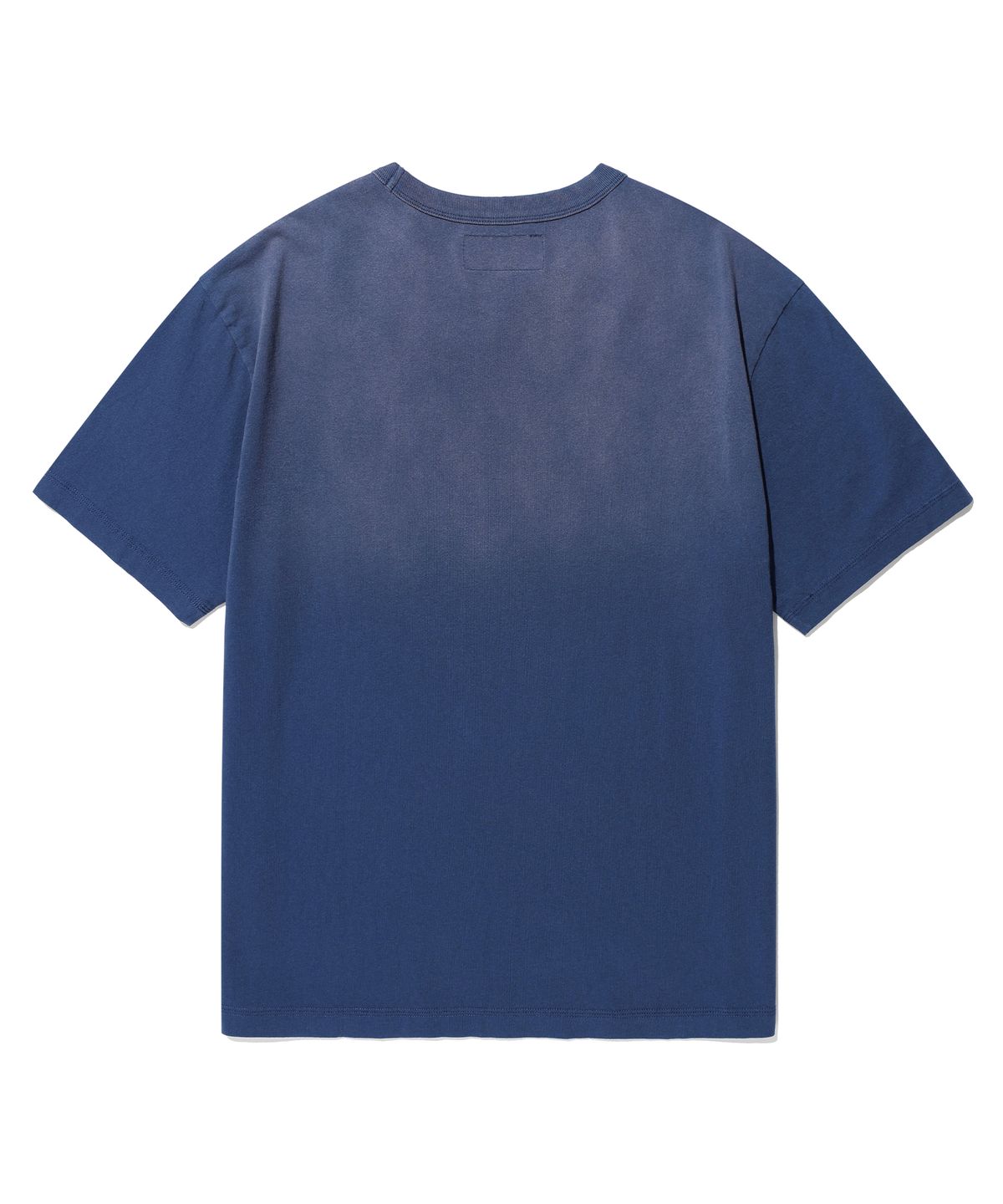 에이카화이트(AECA) ON TRACK EMBROIDERY WASHED HALF SLEEVE TEE-DARK BLUE