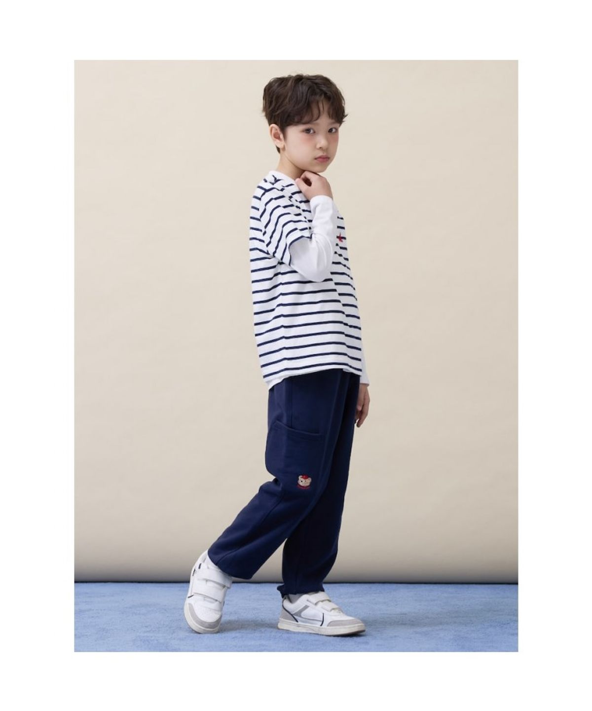 빈폴 키즈(BEANPOLE KIDS) 포켓 스웨트 조거 팬츠  네이비 (BI6121U03R)