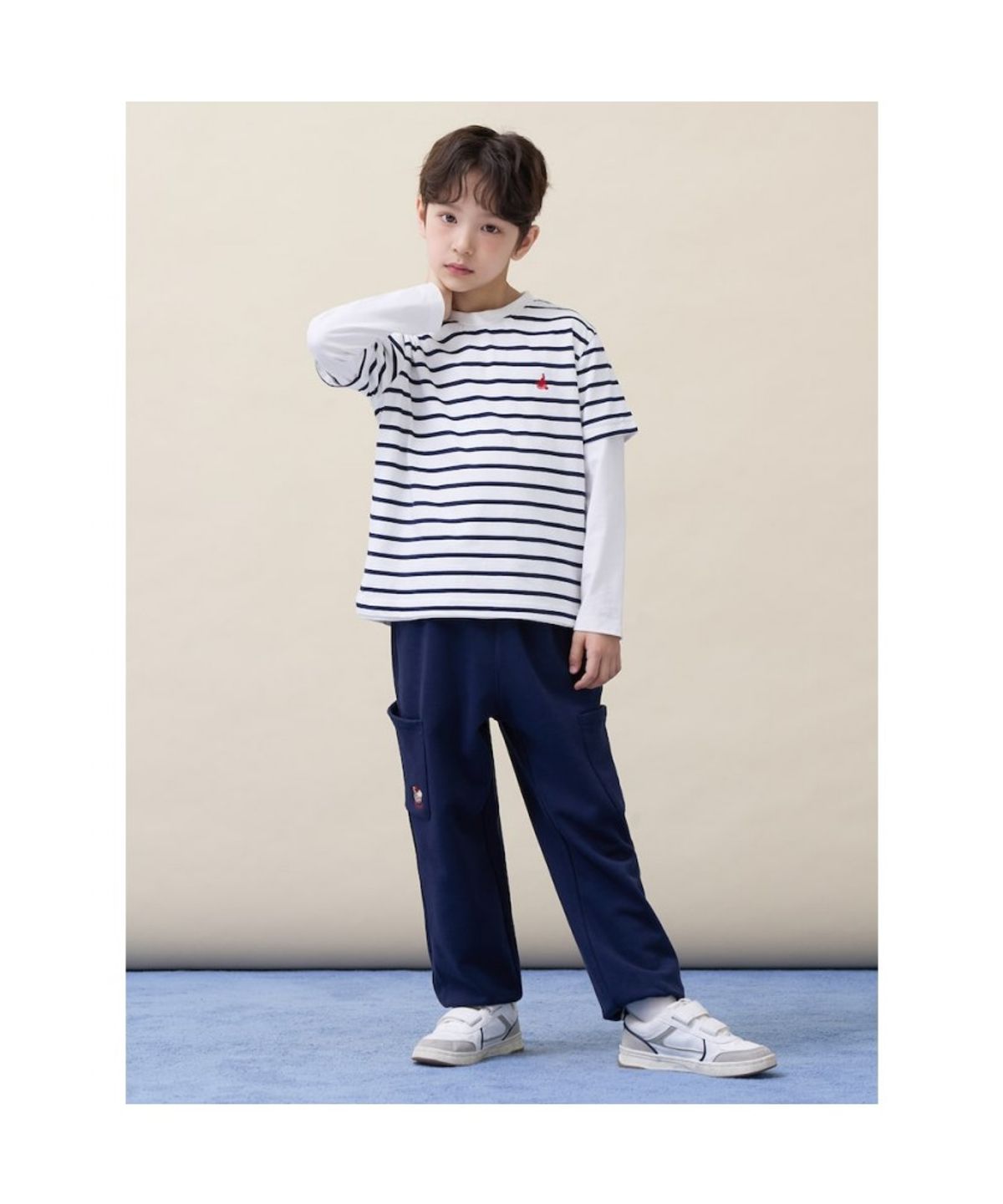 빈폴 키즈(BEANPOLE KIDS) 포켓 스웨트 조거 팬츠  네이비 (BI6121U03R)