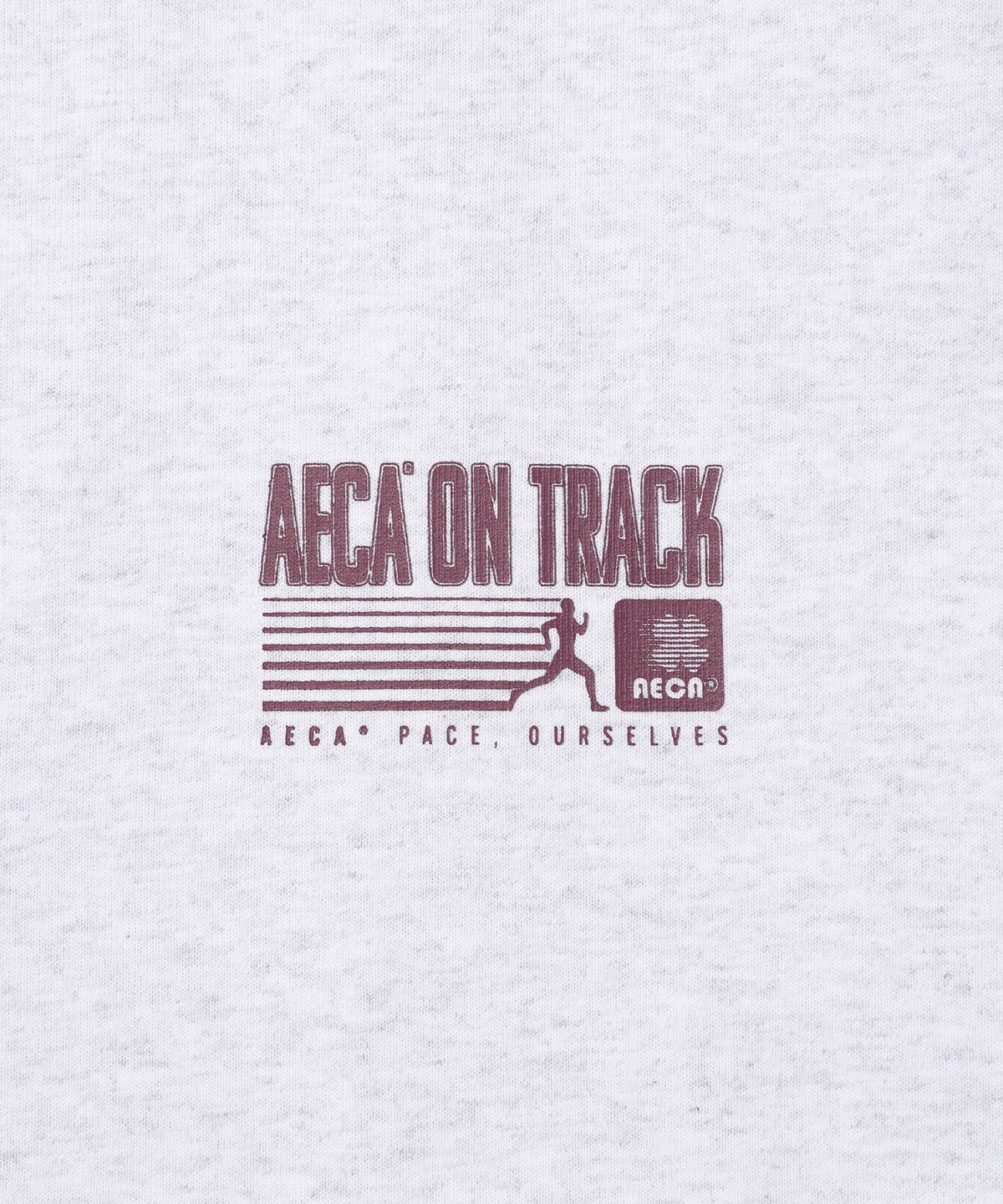 에이카화이트(AECA) AECA ON TRACK HALF SLEEVE TEE-LIGHT GREY