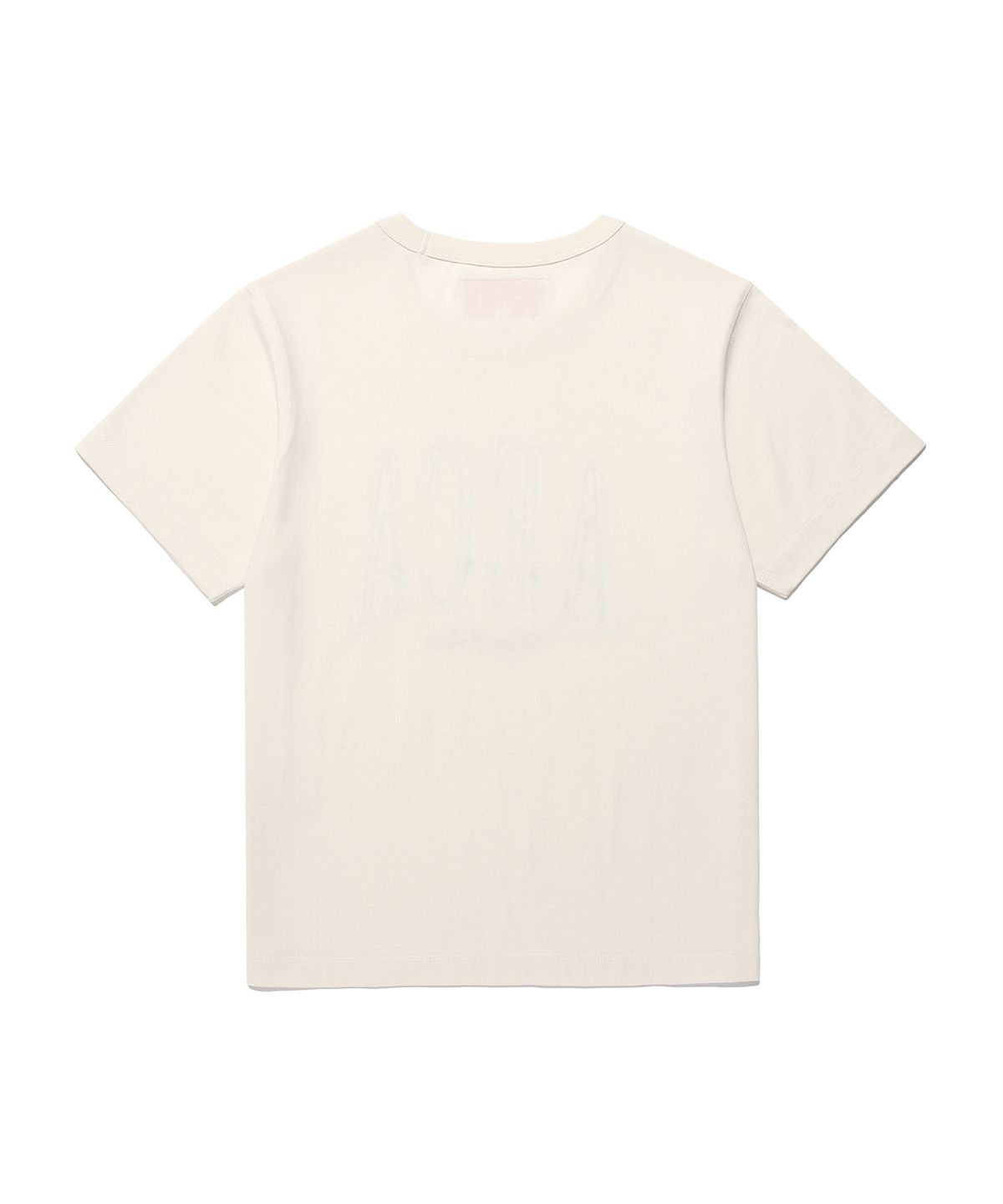 에이카화이트(AECA) (Woman) AECA SYMBOL FELT HALF SLEEVE TEE-ECRU