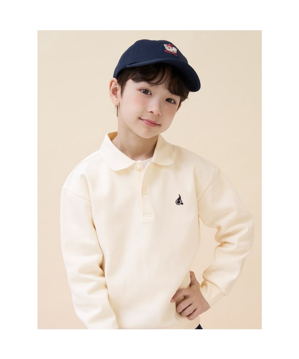 빈폴 키즈(BEANPOLE KIDS) 곰돌이 자수 볼캡 모자  네이비 (BI618BU01R)