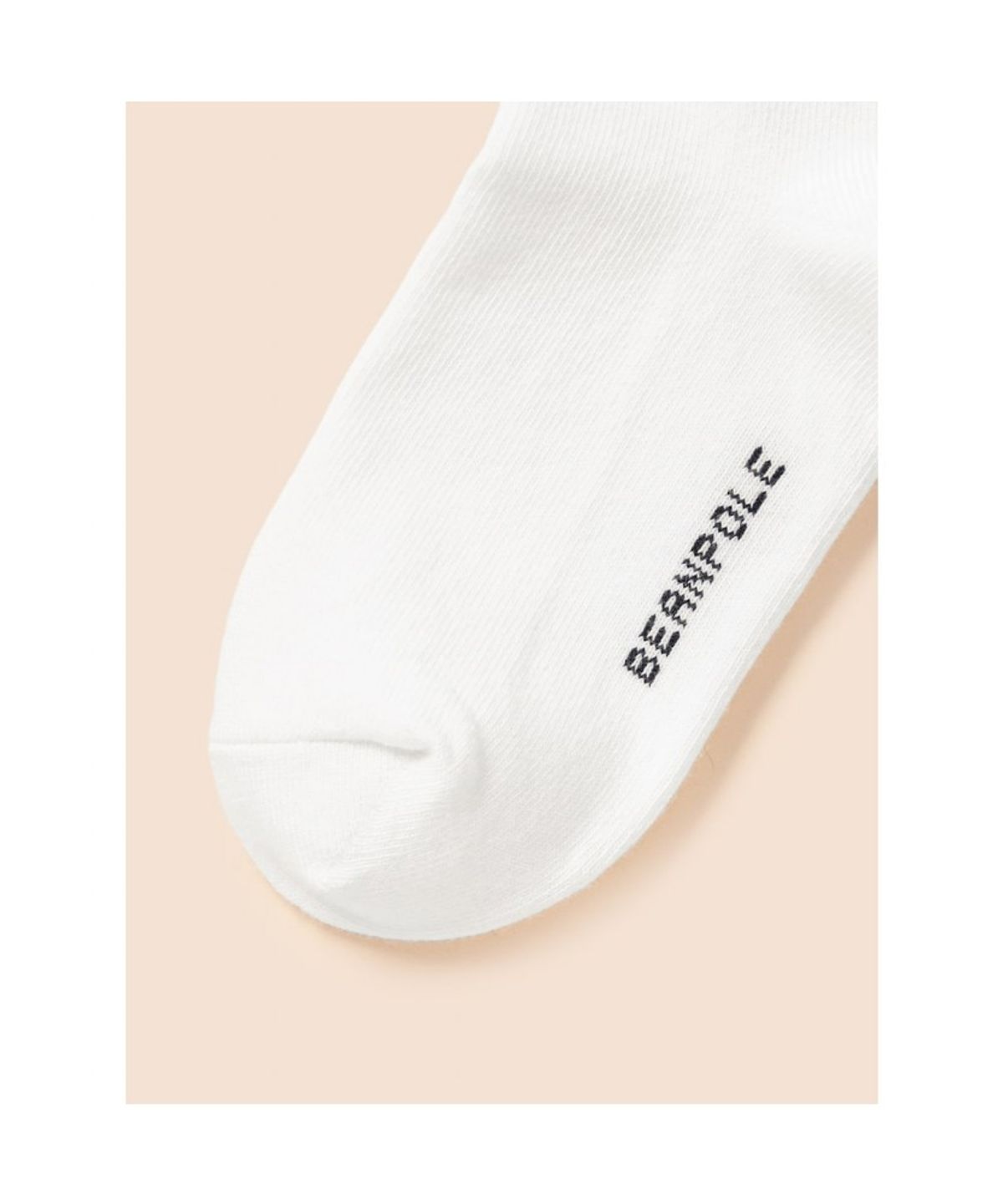 빈폴 키즈(BEANPOLE KIDS) 곰돌이 자수 양말  화이트 (BI61KTU051)