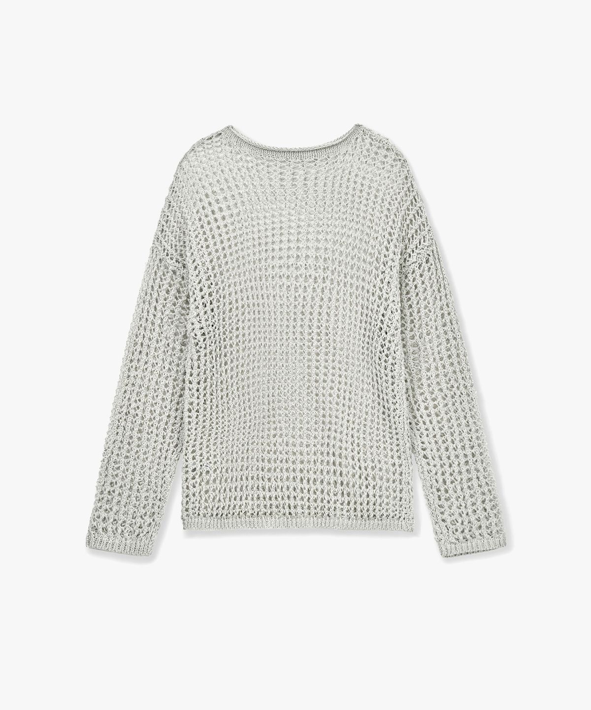 몽돌(MONGDOL) 페이퍼 네트 시스루 니트 탑 그레이 MDKT126GRAY