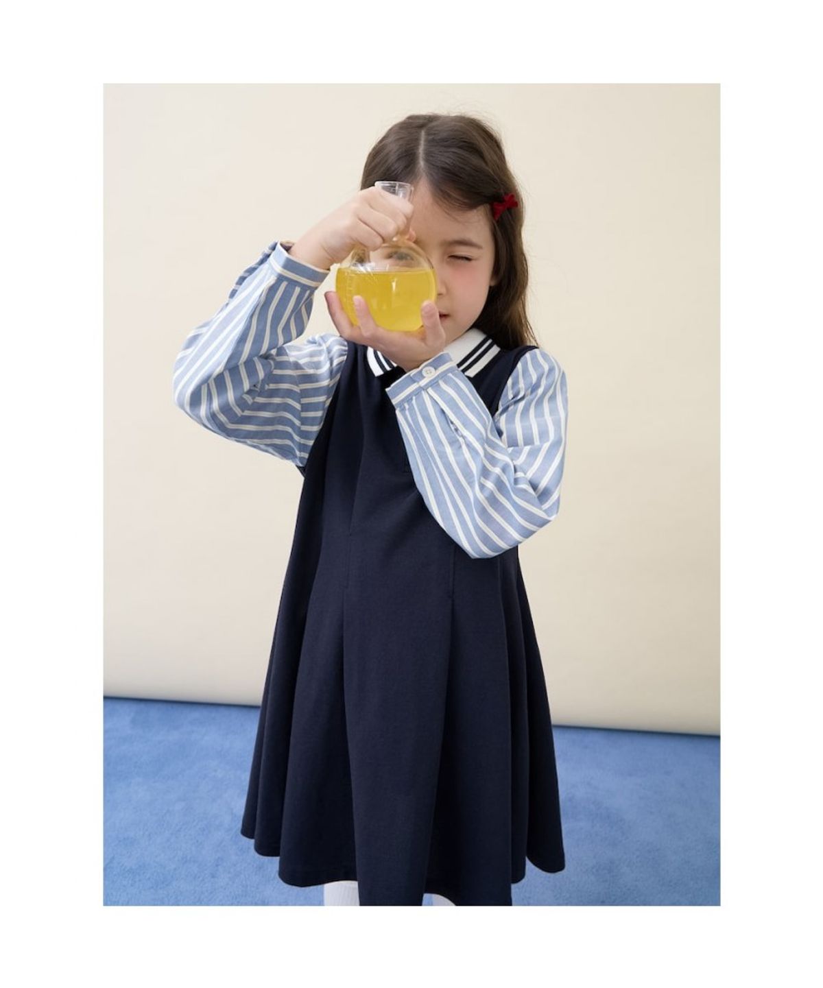 빈폴 키즈(BEANPOLE KIDS) 신학기 스쿨룩 피케 원피스  네이비 (BI6171G03R)