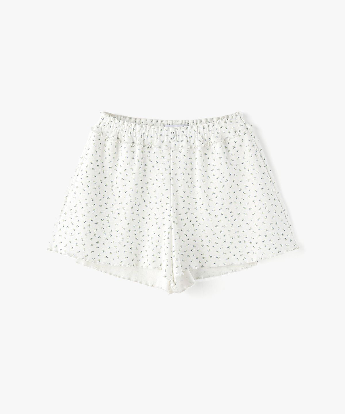 몽돌(MONGDOL) 플라워 아일렛 코튼 밴딩 쇼츠 화이트 MDPT076WHITE