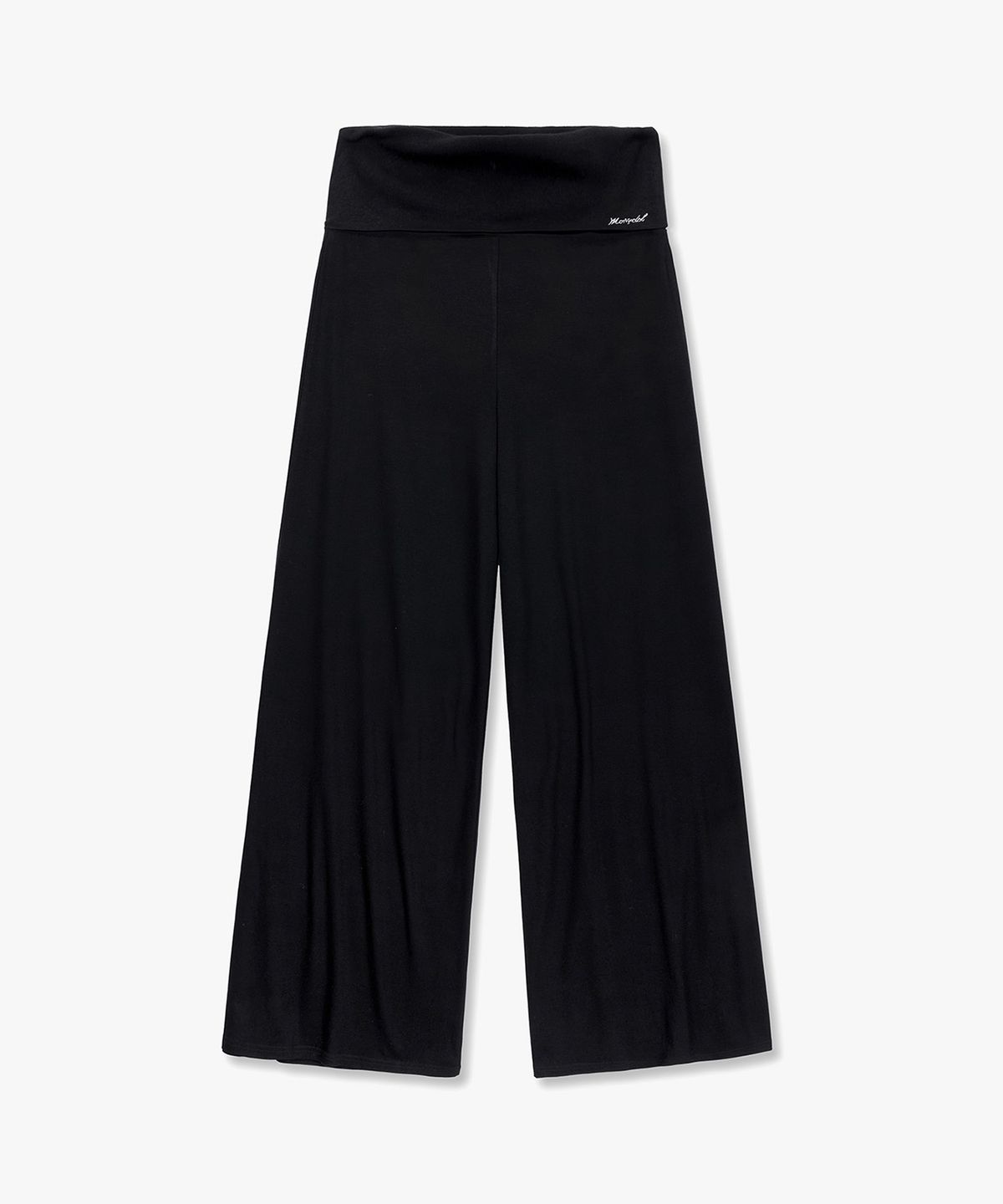몽돌(MONGDOL) 폴더블 밴딩 와이드 팬츠 블랙 MDPT083BLACK