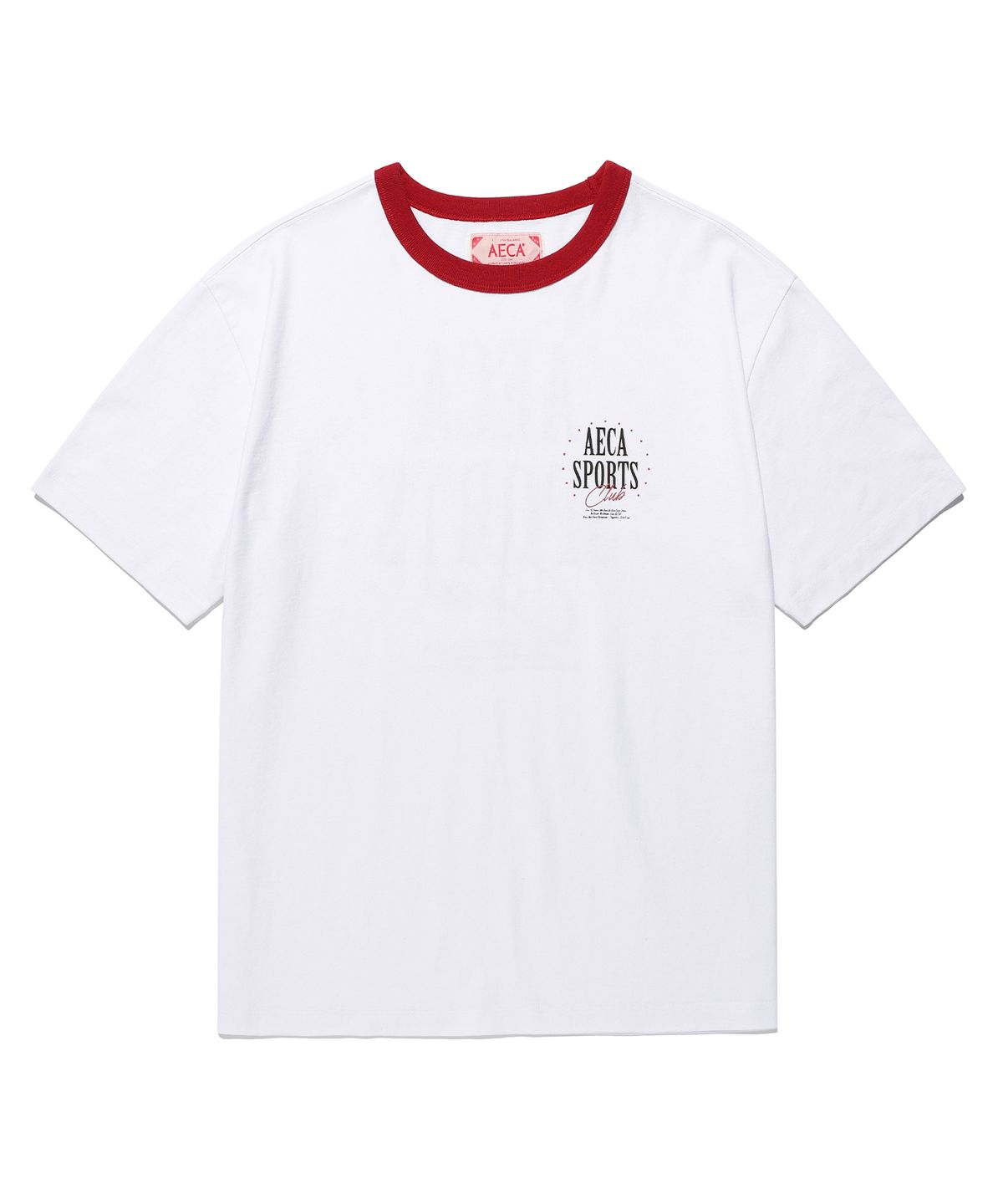 에이카화이트(AECA) SPORTS CLUB RINGER HALF SLEEVE TEE-WHITE