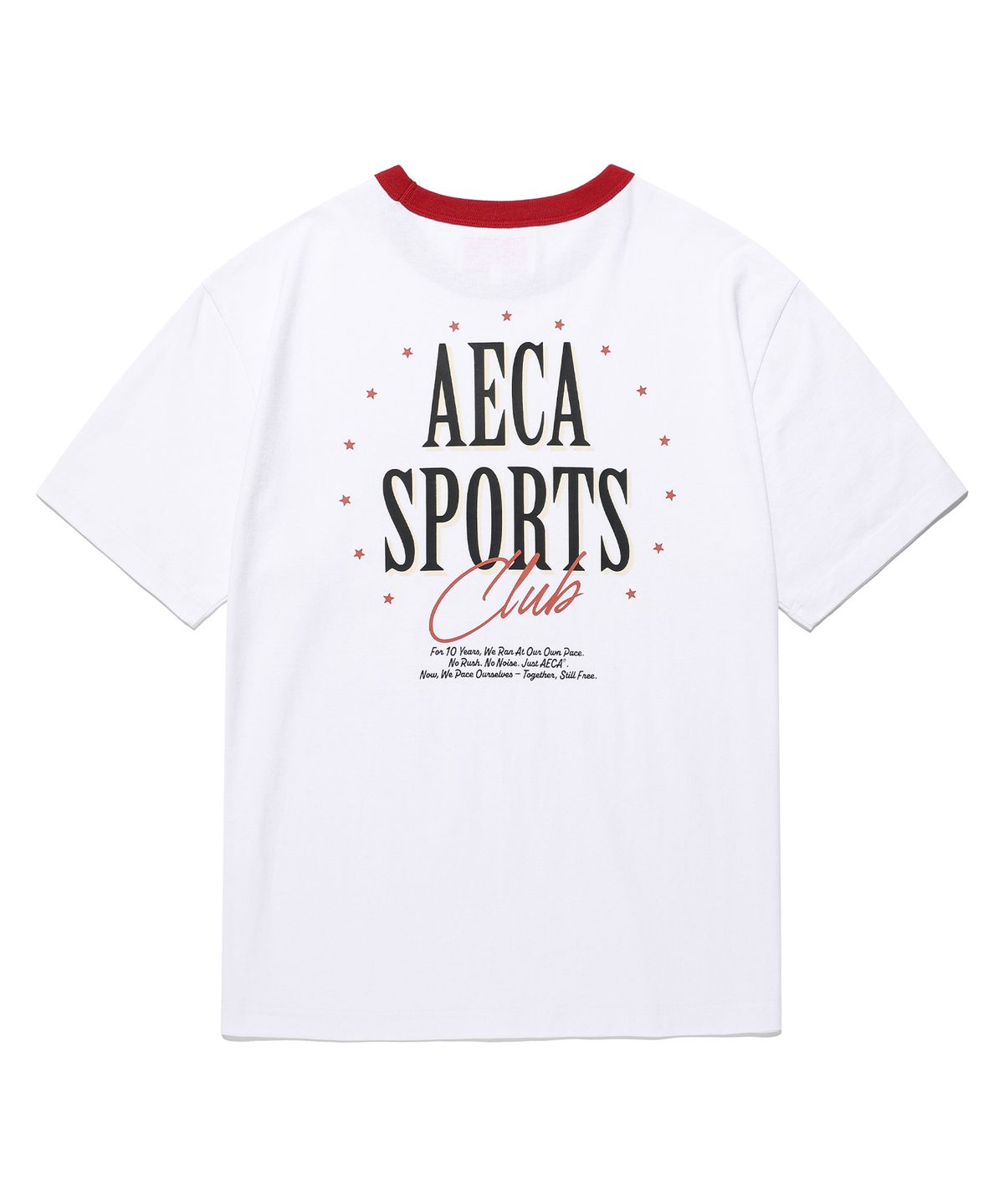에이카화이트(AECA) SPORTS CLUB RINGER HALF SLEEVE TEE-WHITE