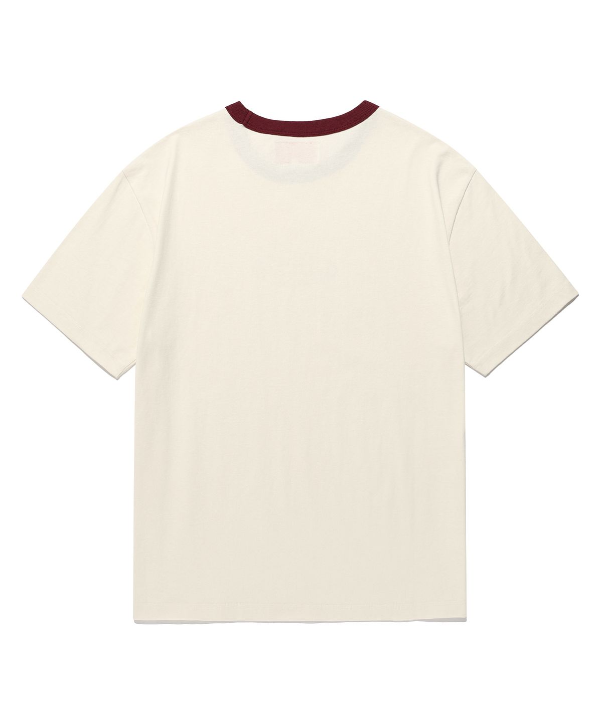 에이카화이트(AECA) AECA OVAL EMBLEM GRAPHIC RINGER HALF SLEEVE TEE-IVORY