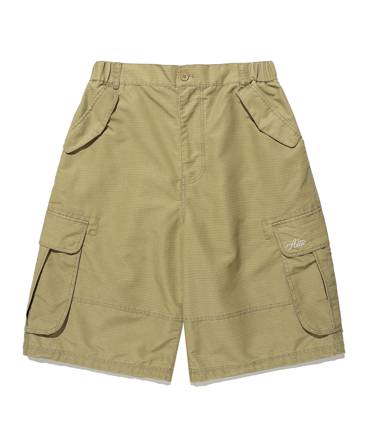 에이카화이트(AECA) RIPSTOP WASHING CARGO SHORTS-BEIGE