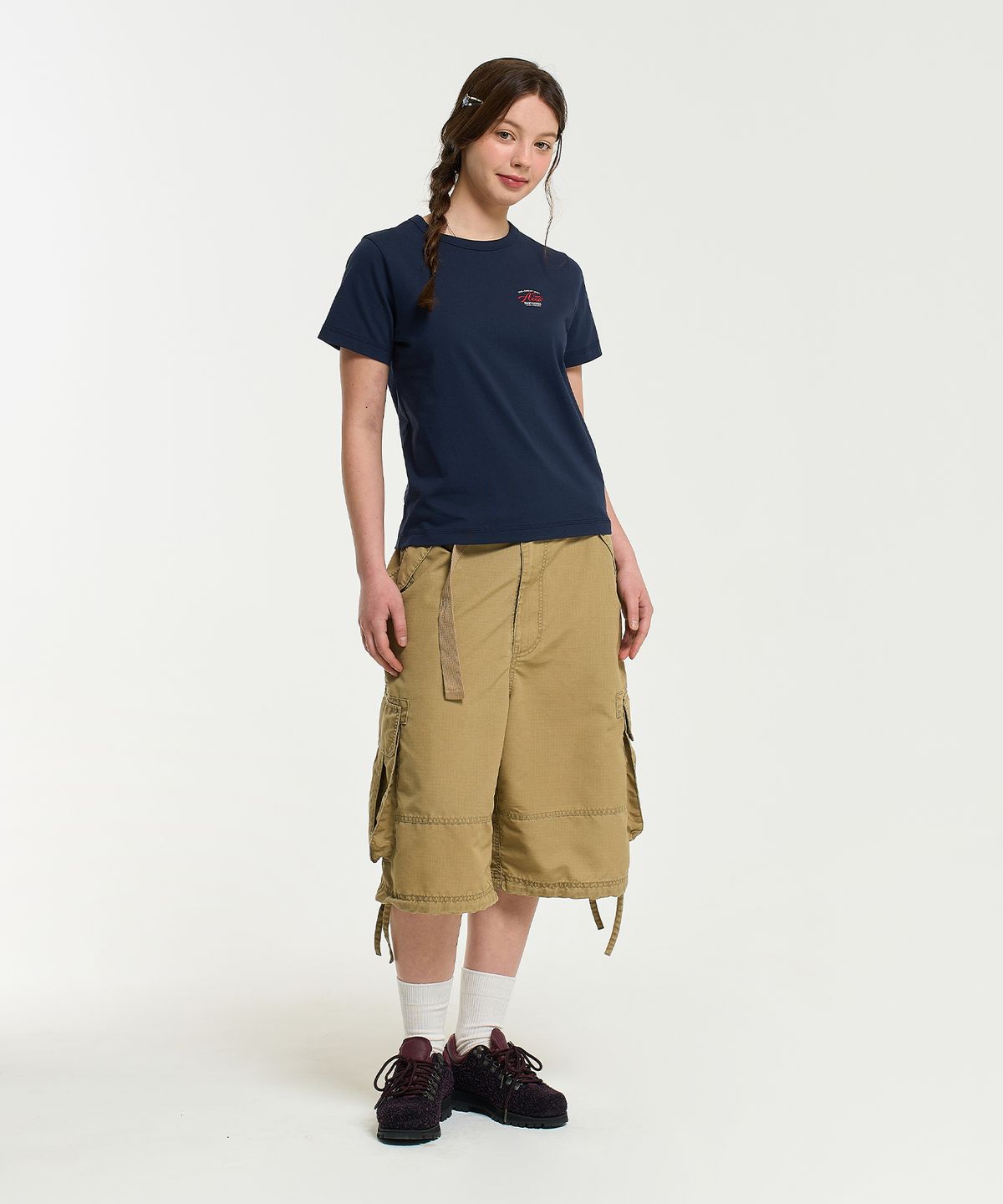 에이카화이트(AECA) RIPSTOP WASHING CARGO SHORTS-BEIGE