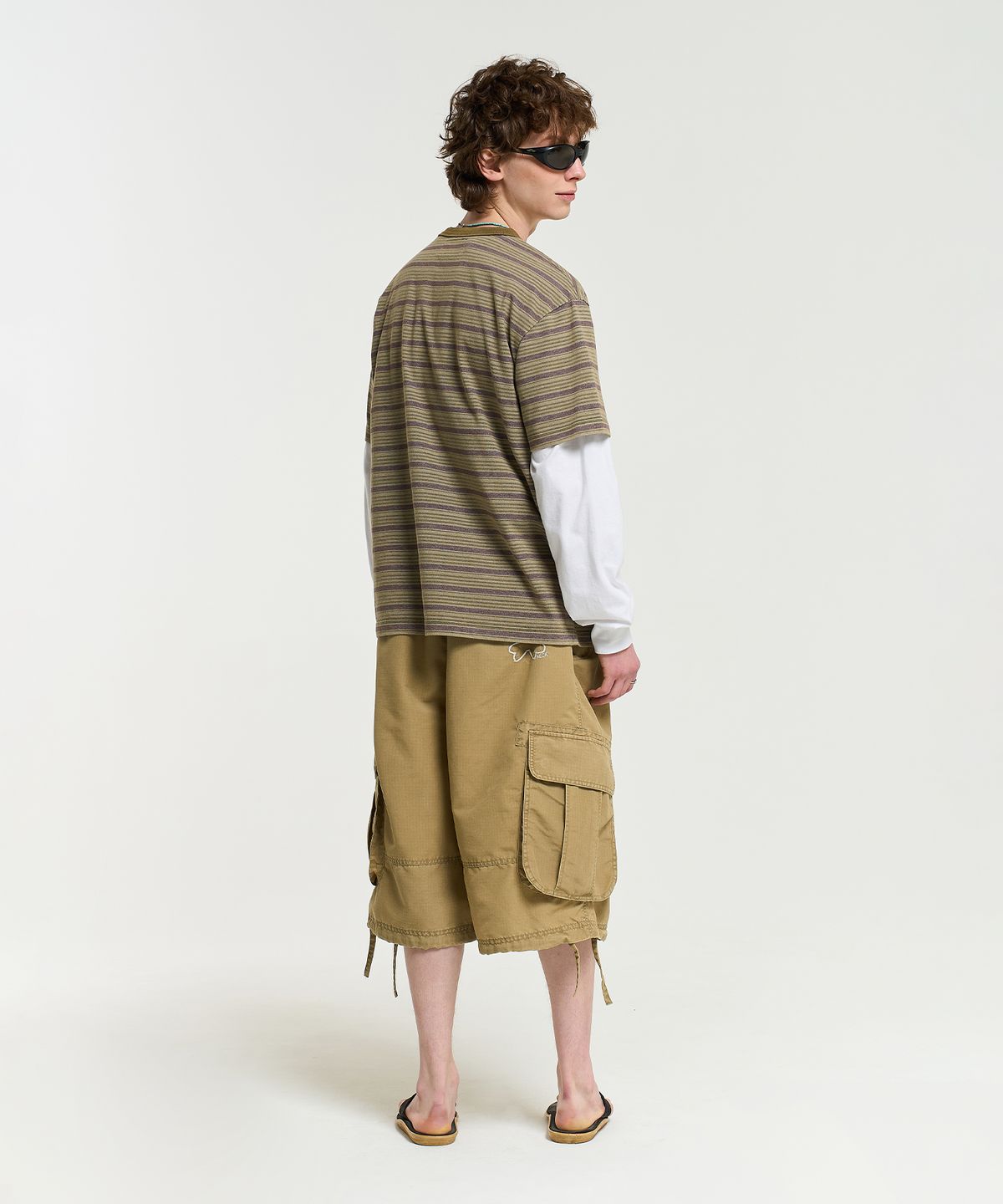 에이카화이트(AECA) RIPSTOP WASHING CARGO SHORTS-BEIGE