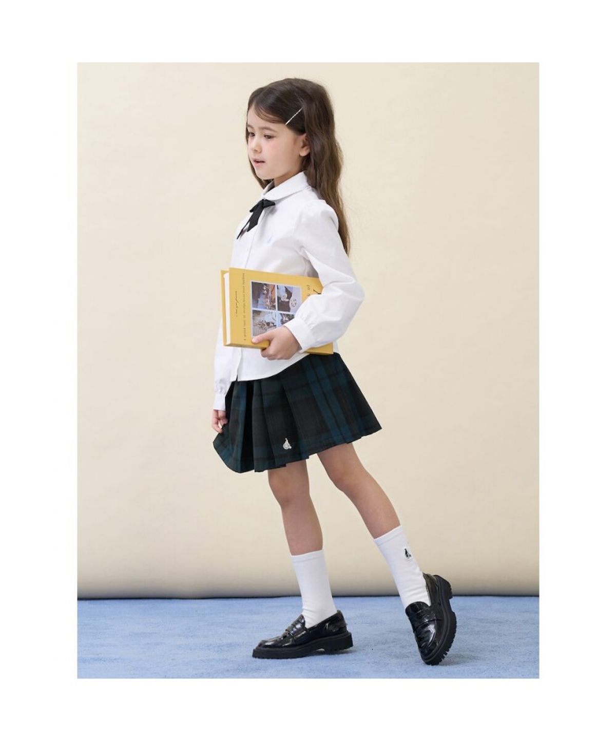빈폴 키즈(BEANPOLE KIDS) 플리츠 체크 스커트  그린 (BI6127G03M)