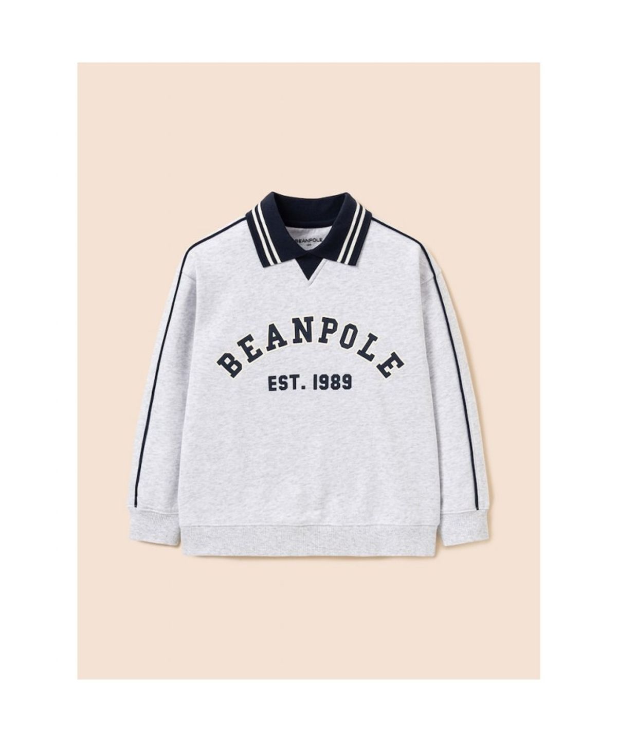 빈폴 키즈(BEANPOLE KIDS) 파이핑 포인트 상하세트  라이트 그레이 (BI6141U072)