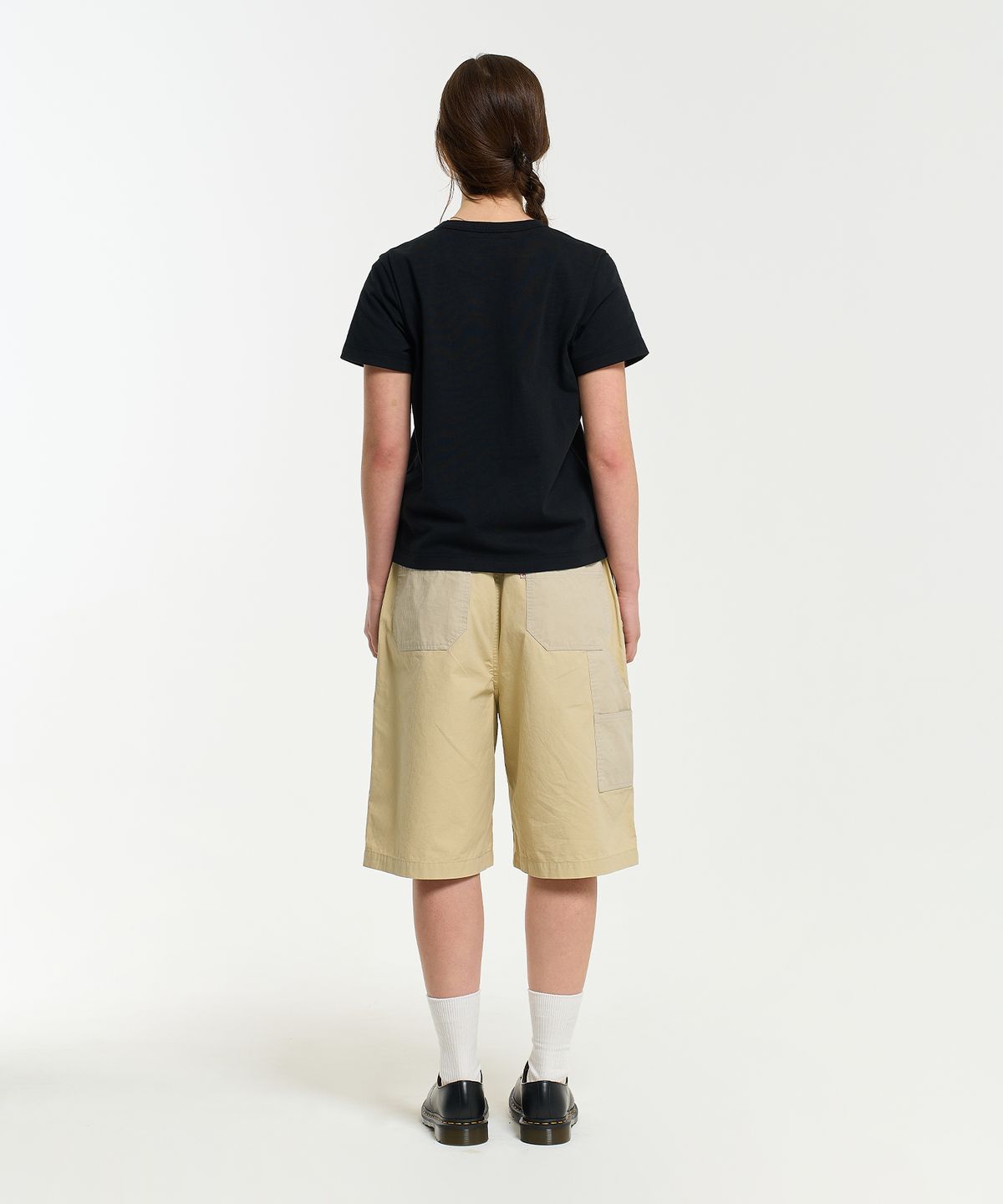 에이카화이트(AECA) DOUBLE KNEE WASHING SHORTS-BEIGE