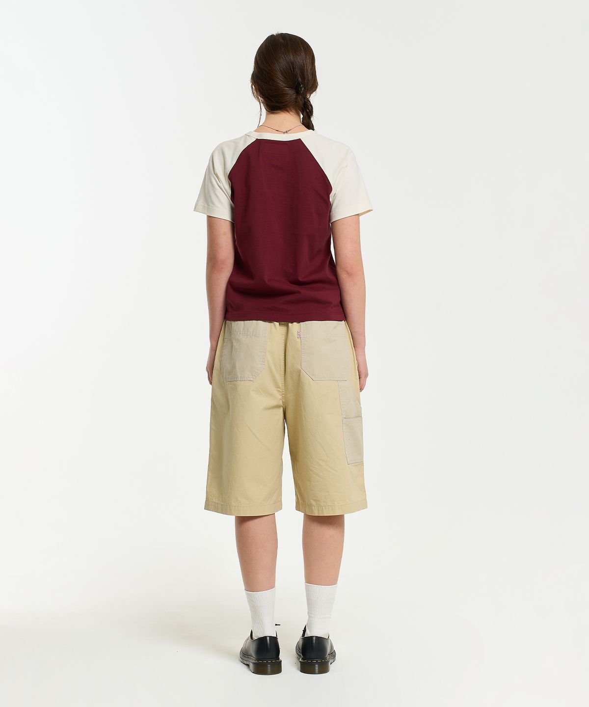 에이카화이트(AECA) DOUBLE KNEE WASHING SHORTS-BEIGE