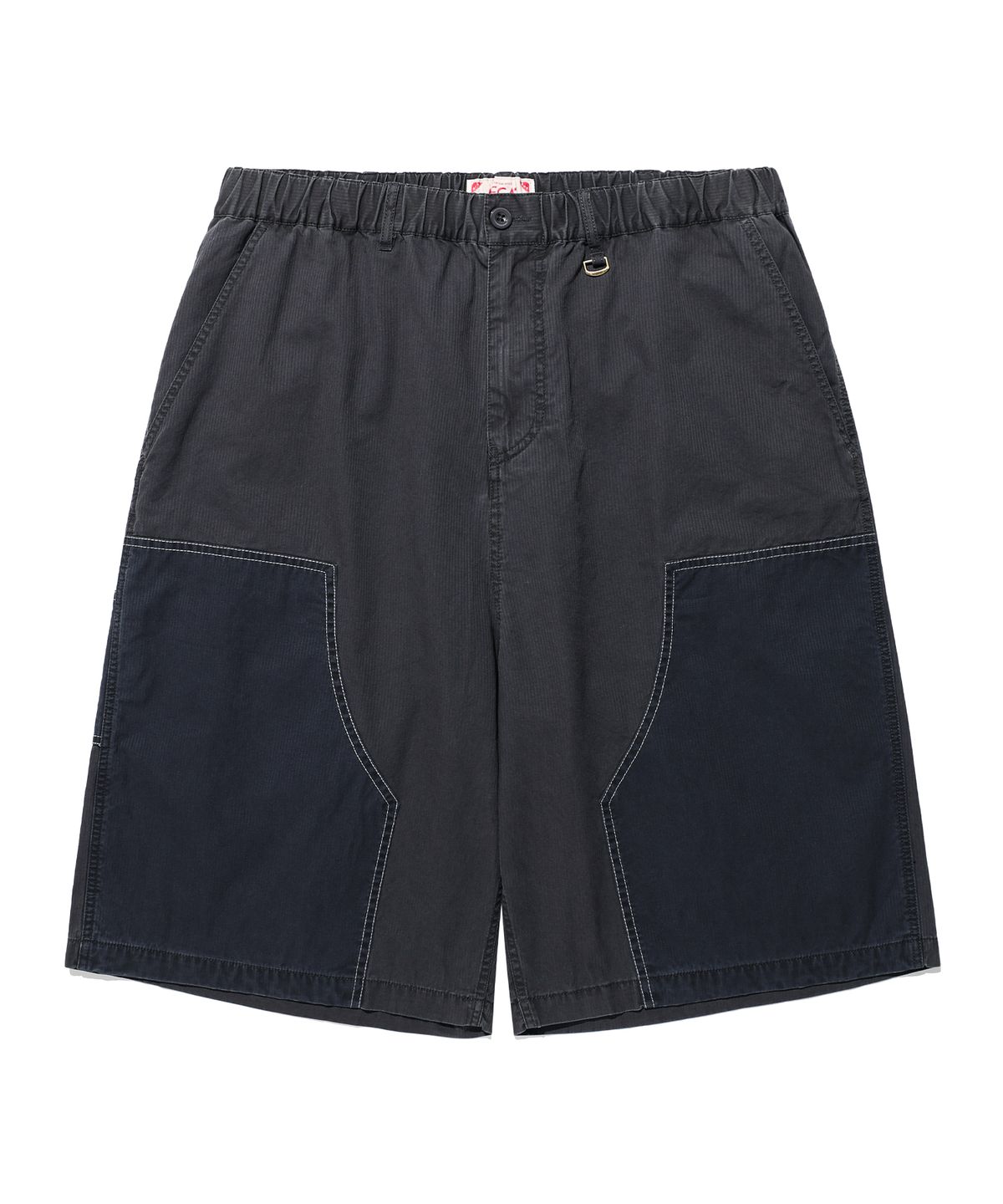 에이카화이트(AECA) DOUBLE KNEE WASHING SHORTS-CHARCOAL