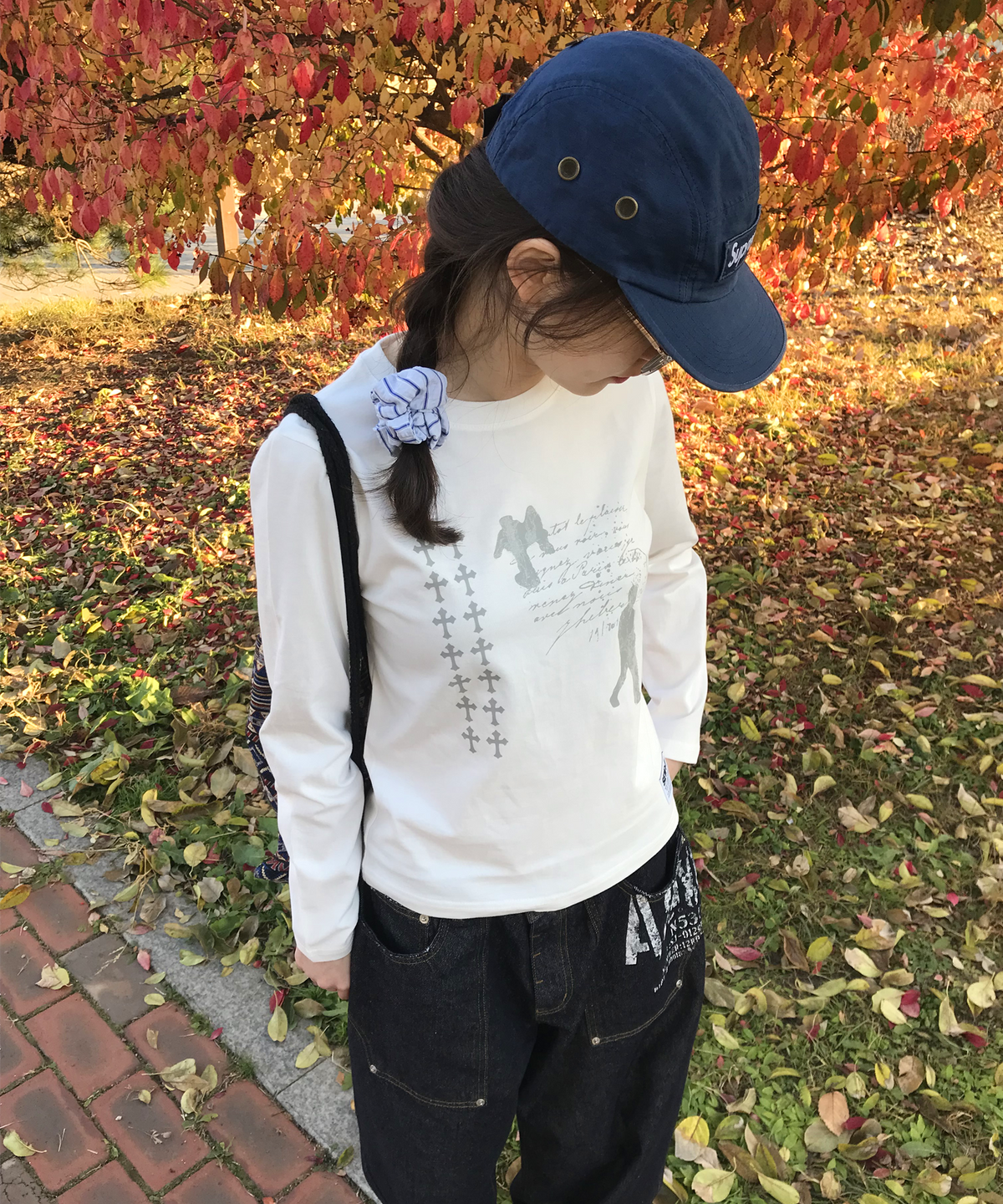 쏘비(SEW-B) 세미크롭 walking 긴팔티