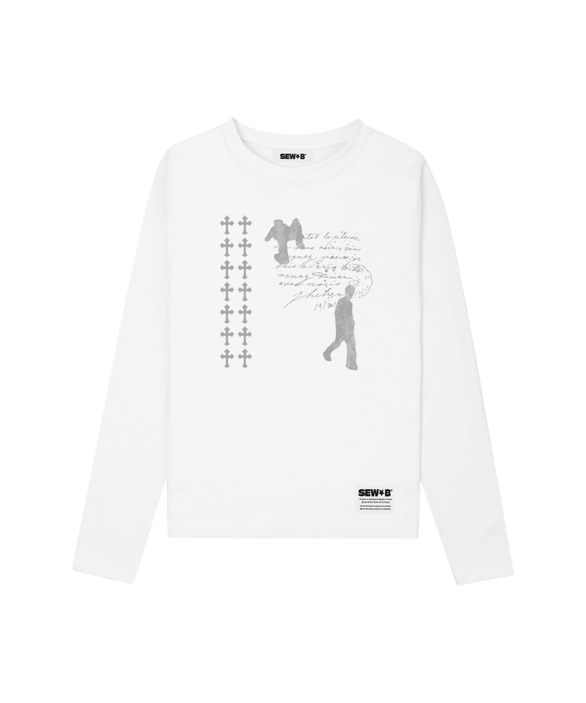 쏘비(SEW-B) 세미크롭 walking 긴팔티