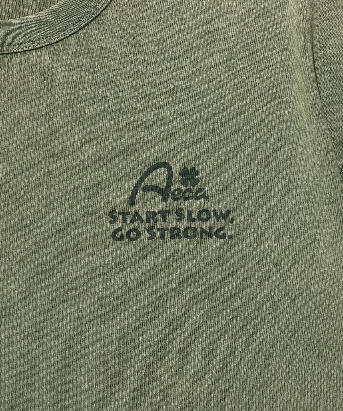 에이카화이트(AECA) START SLOW GO STRONG HALF SLEEVE TEE-GREEN