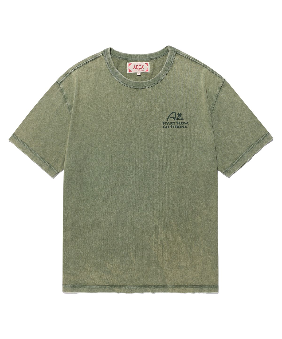 에이카화이트(AECA) START SLOW GO STRONG HALF SLEEVE TEE-GREEN