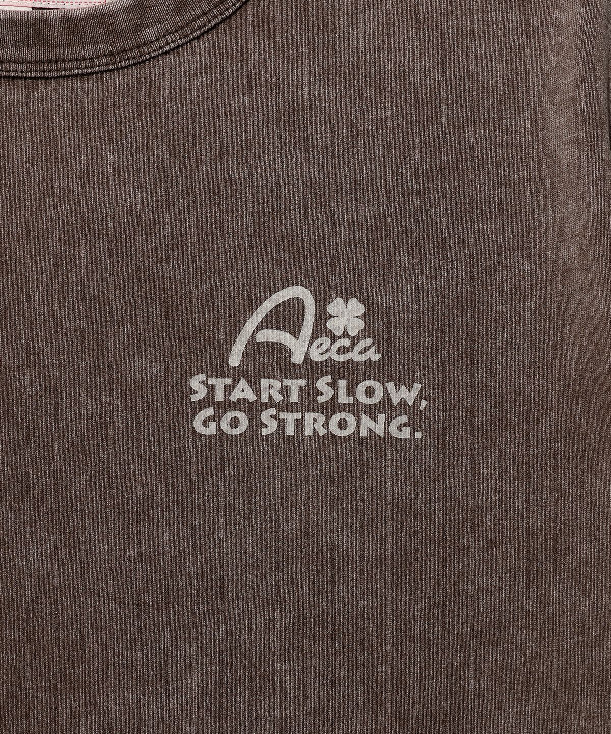 에이카화이트(AECA) START SLOW GO STRONG HALF SLEEVE TEE-BROWN