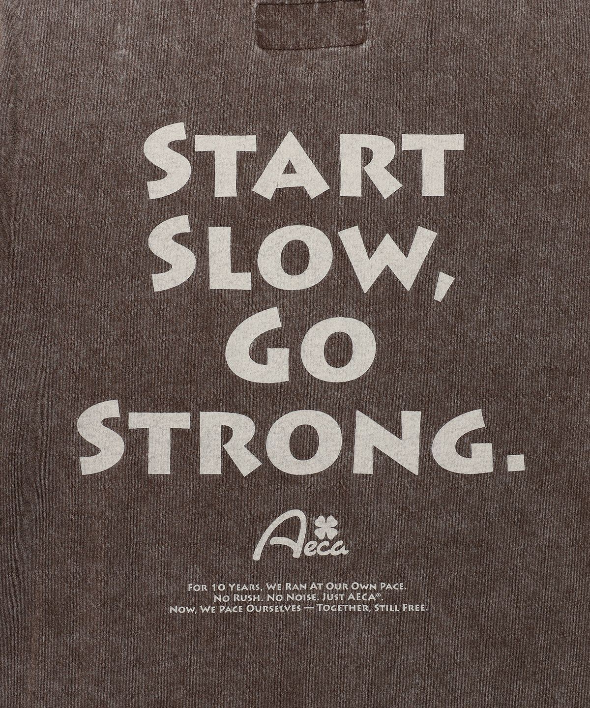 에이카화이트(AECA) START SLOW GO STRONG HALF SLEEVE TEE-BROWN