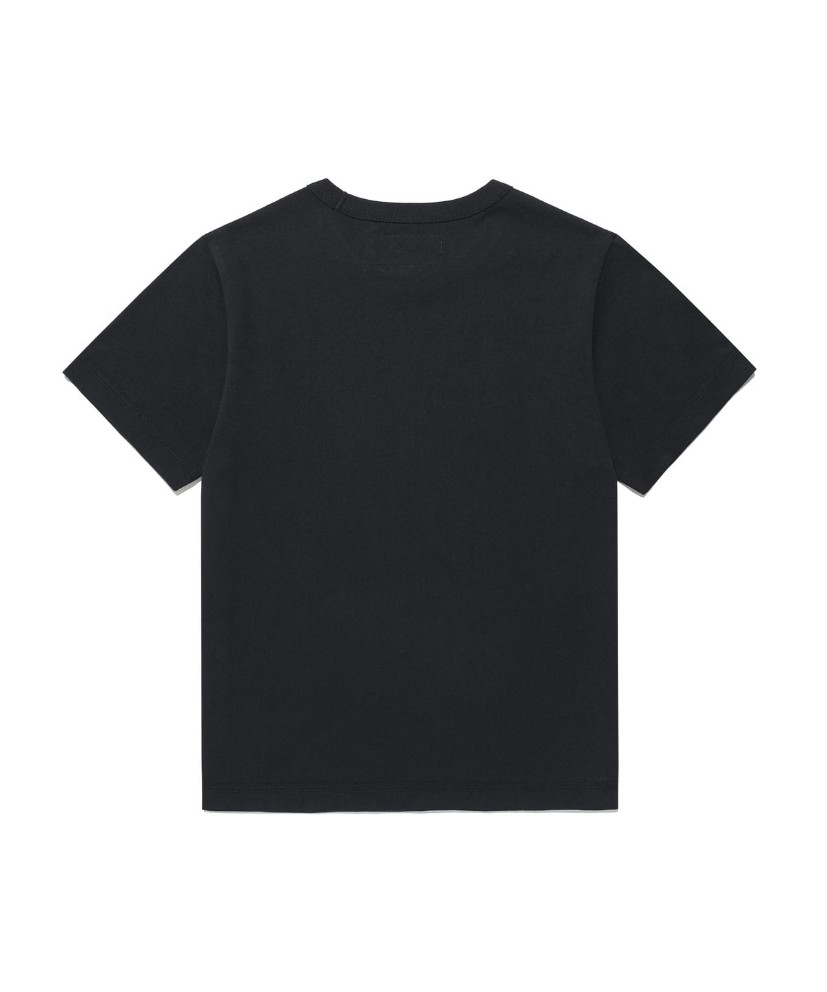 에이카화이트(AECA) (Woman) AECA CLASSIC LOGO DISTRESSED HALF SLEEVE TEE-BLACK