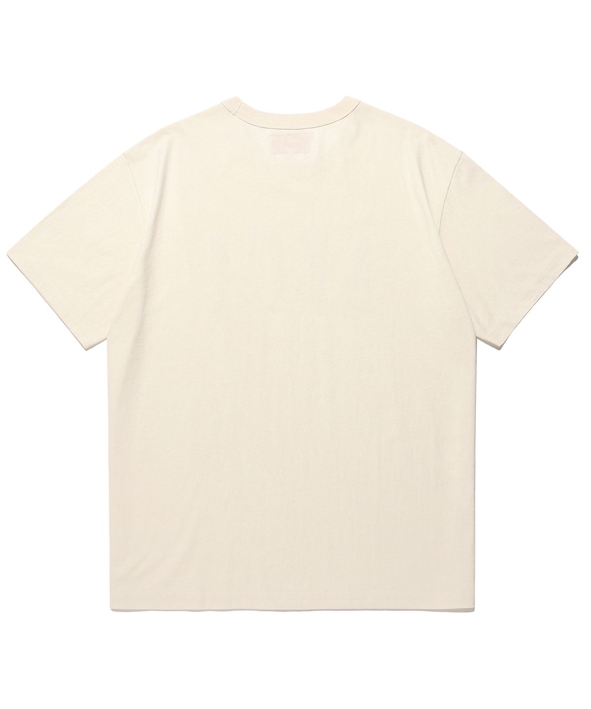 에이카화이트(AECA) AECA CLASSIC LOGO DISTRESSED HALF SLEEVE TEE-ECRU