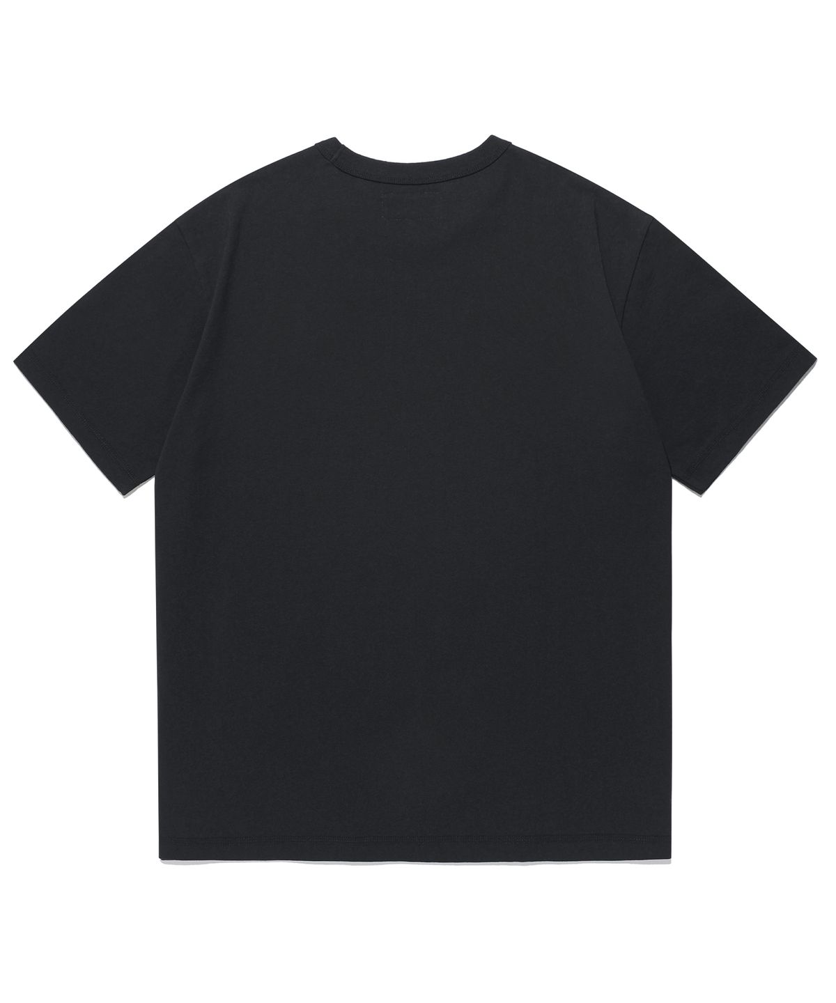 에이카화이트(AECA) AECA CLASSIC LOGO DISTRESSED HALF SLEEVE TEE-BLACK