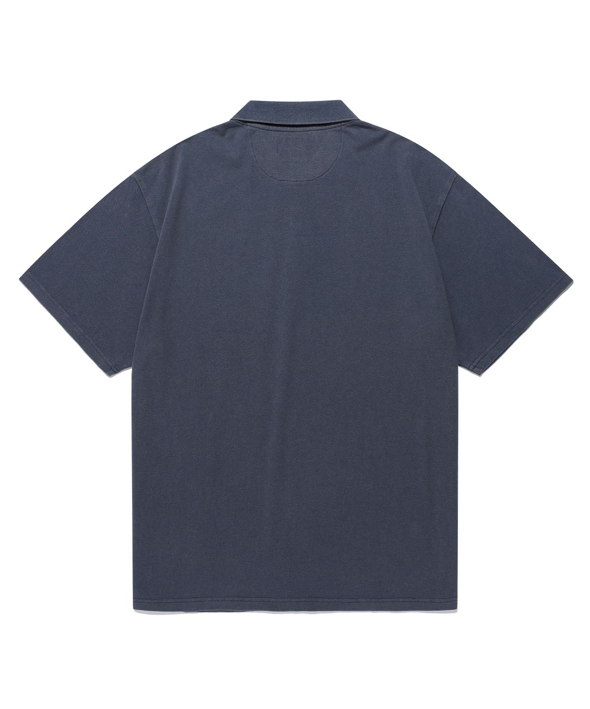 에이카화이트(AECA) AECA SMALL LOGO WASHED HALF SLEEVE PK TEE-BLUE