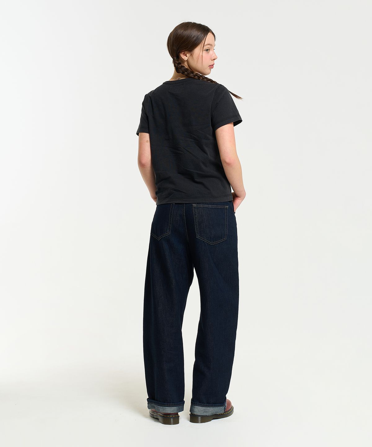에이카화이트(AECA) (Woman) TEAM AECA POCKET PAINTED HALF SLEEVE TEE-BLACK