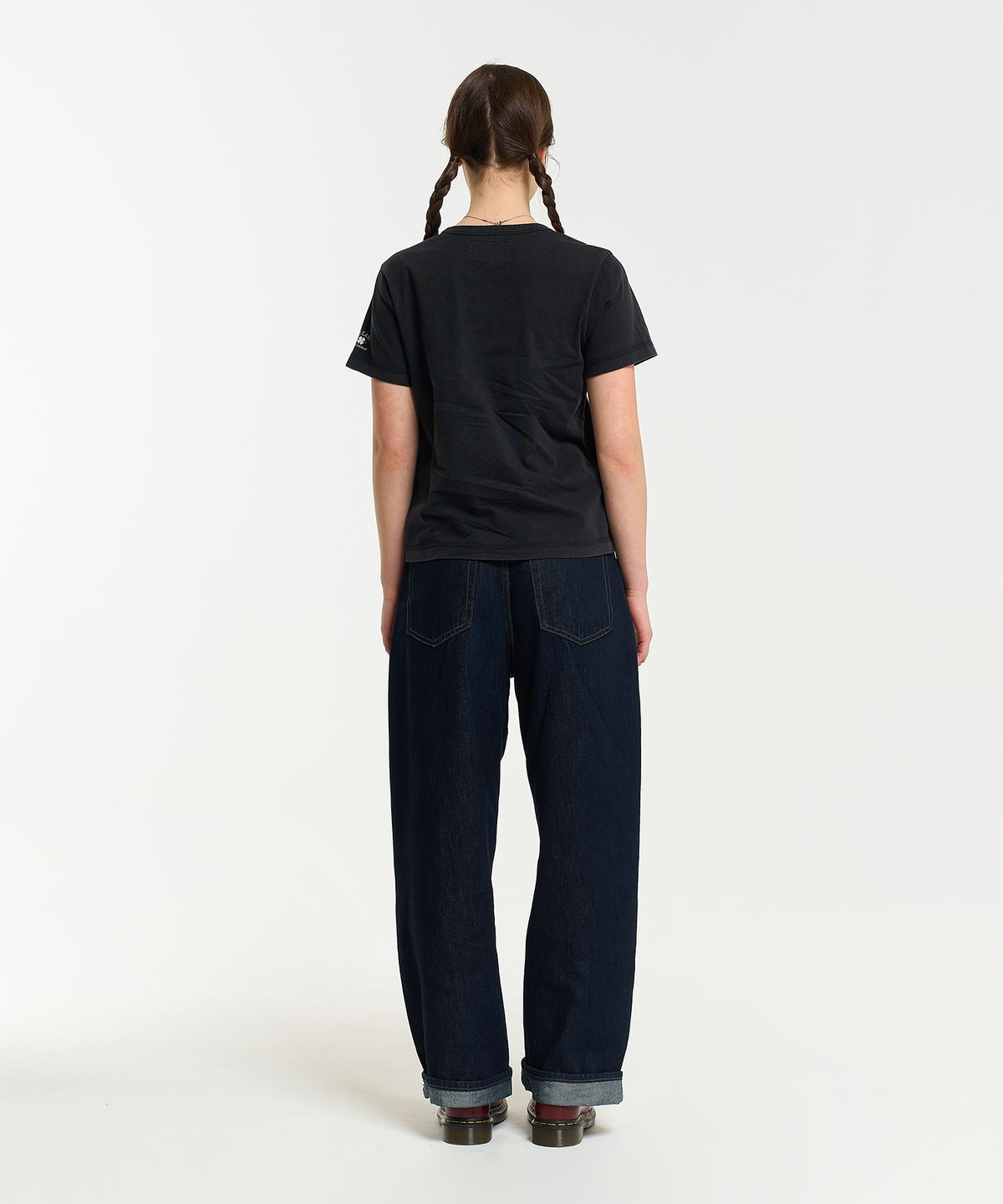 에이카화이트(AECA) (Woman) TEAM AECA POCKET PAINTED HALF SLEEVE TEE-BLACK