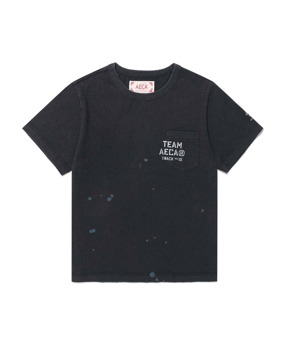 에이카화이트(AECA) (Woman) TEAM AECA POCKET PAINTED HALF SLEEVE TEE-BLACK