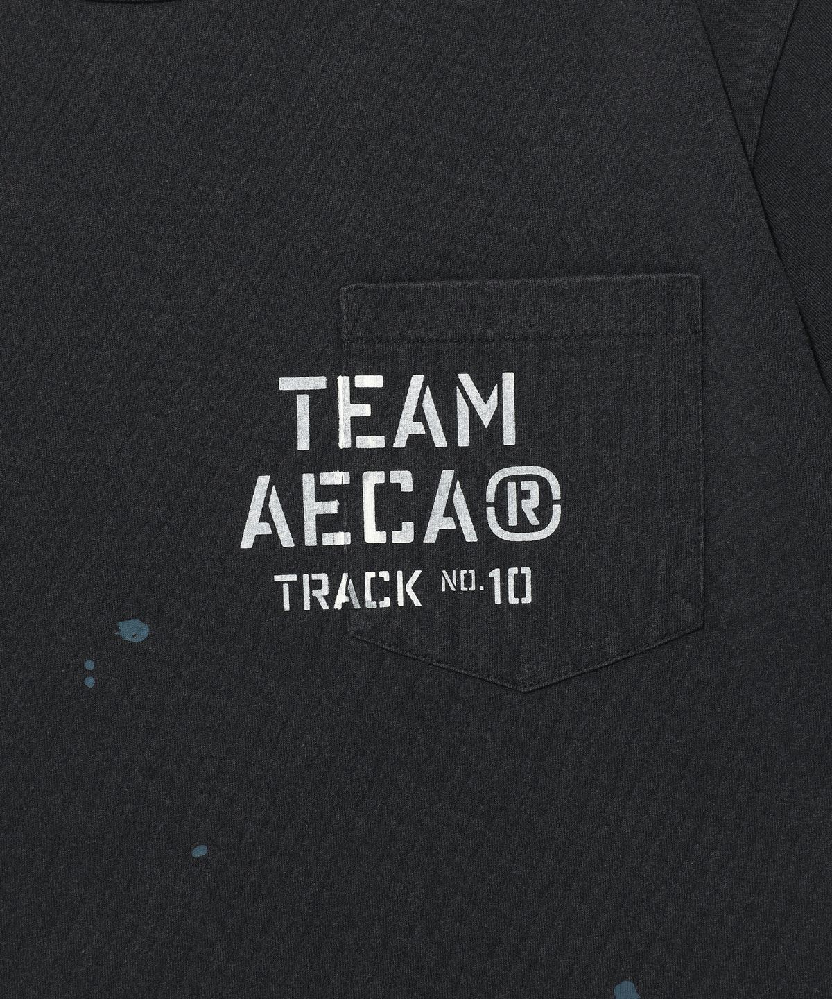 에이카화이트(AECA) (Woman) TEAM AECA POCKET PAINTED HALF SLEEVE TEE-BLACK