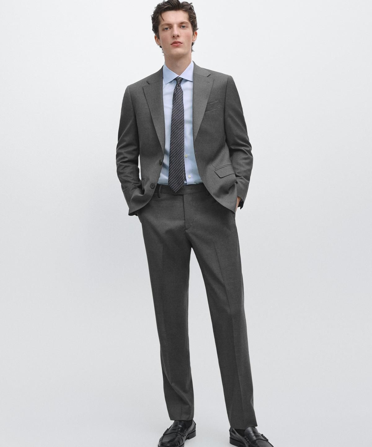 마시모두띠(MASSIMO DUTTI) 100% 쿨 울 수트 블레이저